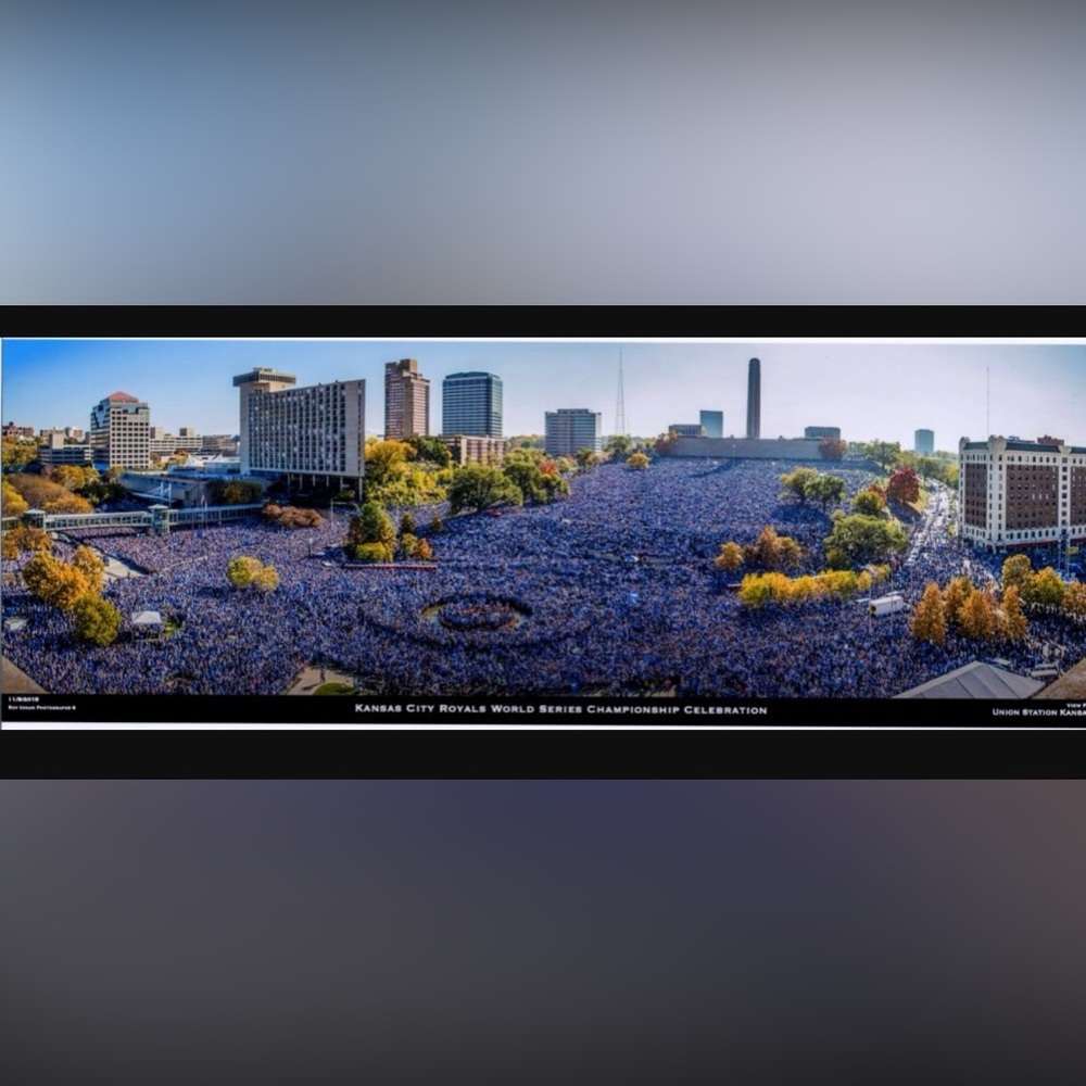 Kansas City Royals 2015 World Series Celebration Panoramic Cityscape Wall Art